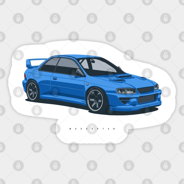 Impreza 22B Sticker by Markaryan